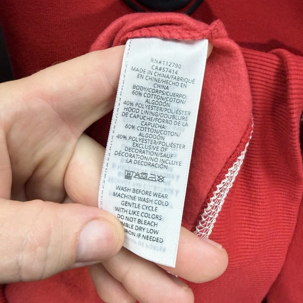 True Religion Sweatshirt Adult Medium Red Full Zip Hoodie Buddha MSRP $124 NEW